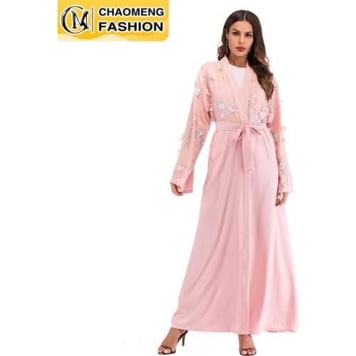 Muslim Fashion Floral Abaya Dubai Kaftan Turkish Islamic Clothing For Women Kimono Elegant Cardigan Ramadan Arab Hijab Dress