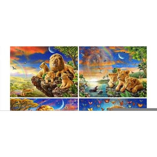 5D Diy Diamond Painting Embroidery Lion Full Square Round Drill Rhinestone Animal Cross Stitch Kits Mosaic Pictures Home Decor