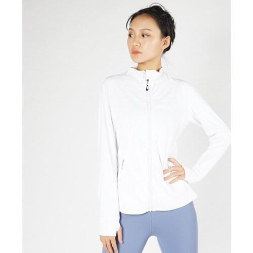 2021 autumn and winter new yoga jacket womens stand-up collar zipper sports jacket is thin and quick-drying fitness clothes sli