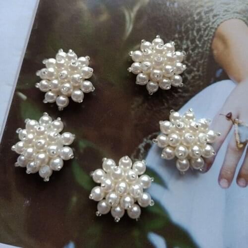New style 30pcs/lot beads decoration Hand-sewn cartoon flowers diy jewelry earring/garment/hair accessory