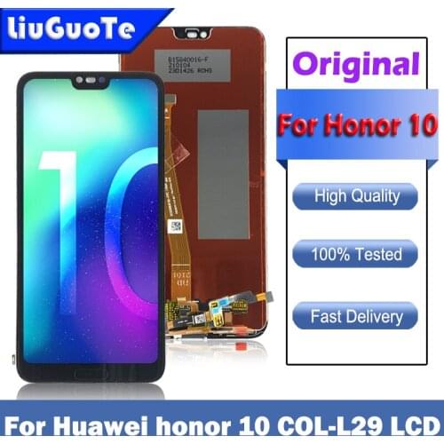 Original LCD For Huawei Honor 10 COL-L29 LCD Display With Fingerprint Touch Screen For Huawei Honor 10 LCD Screen Replacement