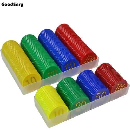 Plastic Poker Chip sets hot stamping Gilding digital chip Mahjong Poker Game tokens Game coin chip card Texas Hold'em Poker