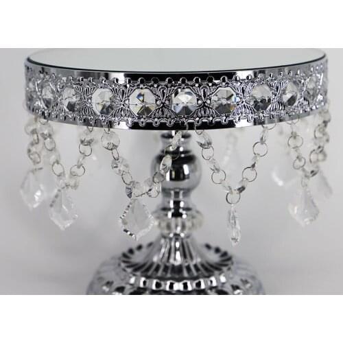 Cake Stand, Dessert Cupcake Pastry Candy Display Plate for Wedding Event Birthday Party, Round Metal Pedestal Holder