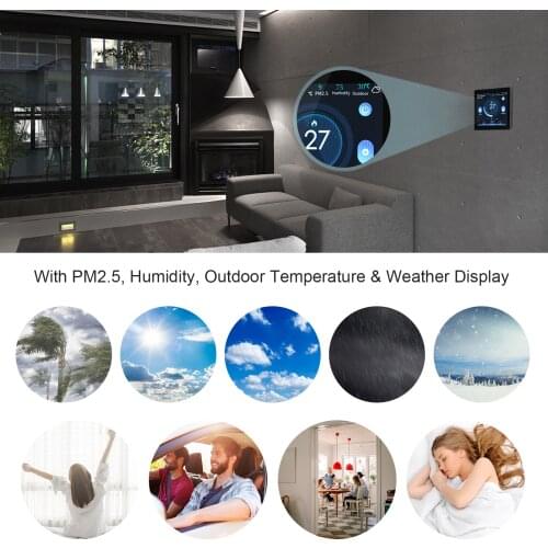 85-275V Wi-Fi Smart Thermostat Programmable Thermostat Schedule APP Remote Voice Control Compatible with Assistant Controller