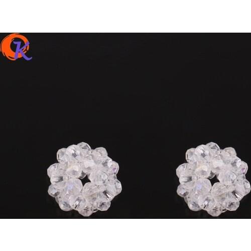 Cordial Design 50Pcs 15*15MM Jewelry Accessories/Earring Connectors/DIY Making/Crystal Ball Shape/Hand Made/Earring Findings