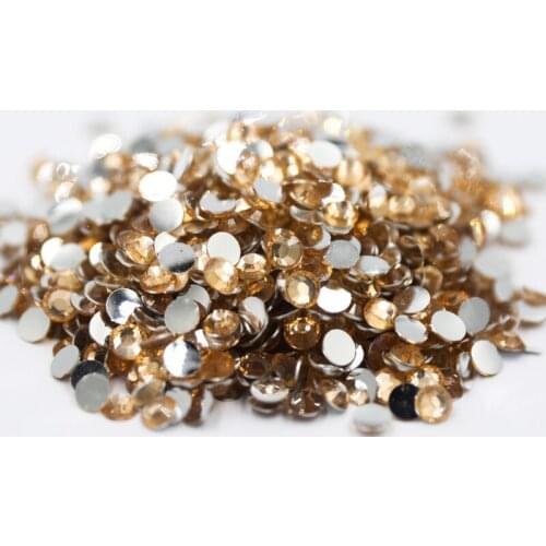 Light Peach Color 2~6mm Flatback стразы Resin Non hotfix Rhinestones in Bulk Package Plastic Nail Art Decoration for Garment