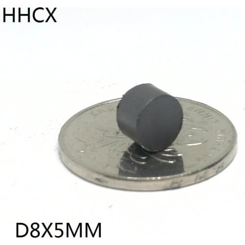 10 20 50 100 200PCS/LOT Ferrite Magnet 8*5 mm Permanent Y30 Disc MAGNET 8x5 Black Round Speaker Magnets 8 x 5