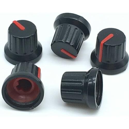 10pcs/lot Potentiometer Plastic Knob Encoder Switch Cap Half D Shaft Type 6MM