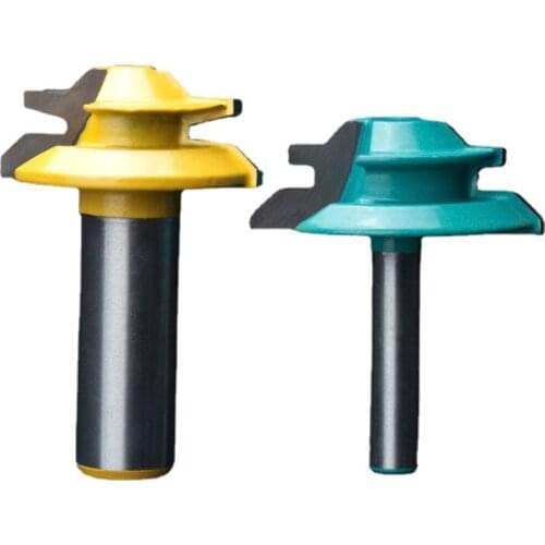 12.7mm Shank 90 Degree Splicing Milling Cutter 45 Degree Tenon Knife Use for Wood Grinding Carving Woodworking Router Bits