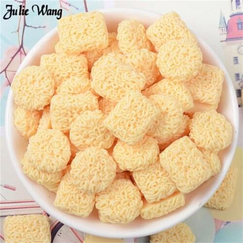 20pcs Cute Artificial Instant Noodles Shape Flatback Cabochon Food Scrapbook Random Jewelry Slime DIY Accessory Photo Props