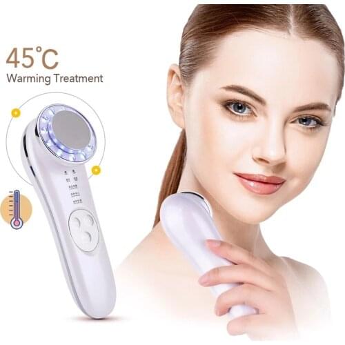 7 in 1 LED Facial Beauty Device Photon Ultrasonic Massager Skin Lifting Wrinkle Remover Anti Aging Tightening Skin Care Tool