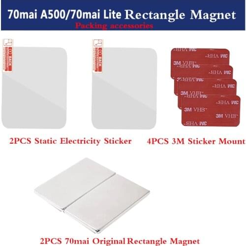 70mai A500 Dash Cam Pro Plus 70mai Lite rectangle magnet 70mai Pro Plus Accessory Set Static Sticker 3M Film and Static