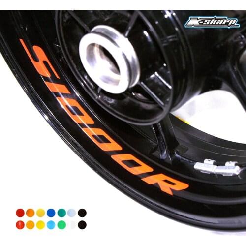 8 X custom inner rim decals wheel decoration reflective Stickers stripes Fit BMW S1000R