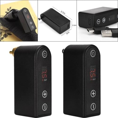 RCA / DC Wireless Tattoo Power Supply Battery Pack for Tattoo Machines Pen