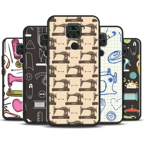 Sewing machine tailor elements pattern Case For Xiaomi Redmi Note 10 Pro 8 9 Pro Note 9S 8T Cover Shell For Redmi 9T 9A 9C 7A 8A
