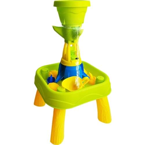 Children Beach Table Waterwheel Educational Toy Set Playing In Water Sand Toys Beach Toys Funnel Shovel Baby Bath Toys Kid Toy