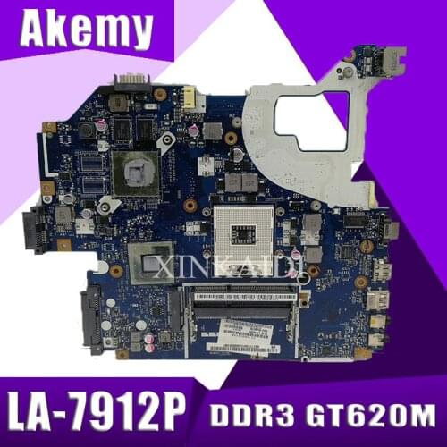 For Acer aspire V3-571G V3-571G Laptop Motherboard NBY1711001 NB.Y1711.001 Q5WVH LA-7912P HM77 DDR3 GT620M 1GB