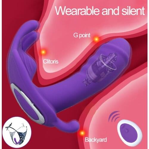 Adult Toy Butterfly Wearable Dildo Vibrator For Women Wireless Remote Control Masturbator G Point Invisible Butterfly Vibrator