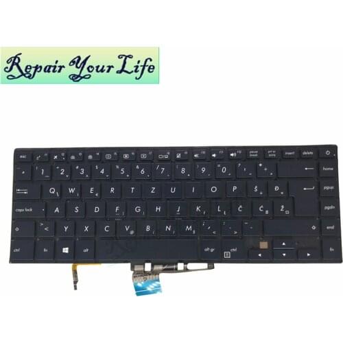Keyboard for ASUS UX550 UX550VE UX550VD UX550VW GE GD SV Hrvatski AEBKH200020 0KNB0-4625WB00 blue kb backlit good quality