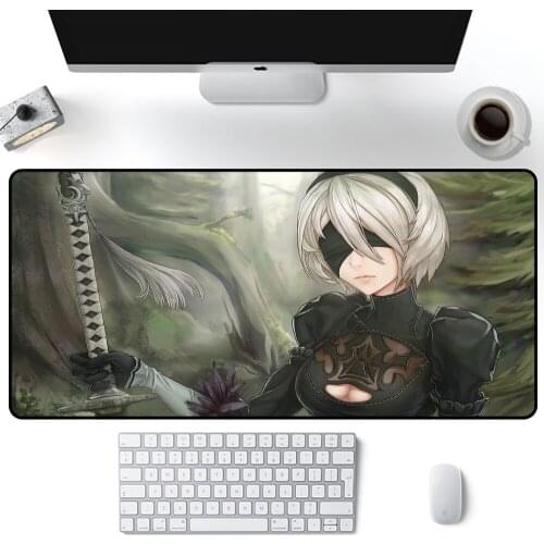 NieR Automata Mouse Pad Gamer Mousepad XXL Mouse Mat Large Desk Mat Computer Keyboard 80x30cm Speed Carpet Gaming Mousepad Anime