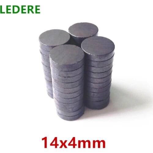 10-100pc/lot Disk Ferrite Magnet 14x4 mm magnet fridge ferrite magnet ring ferrite magnet for speakers magnet black 14*4 mm mini