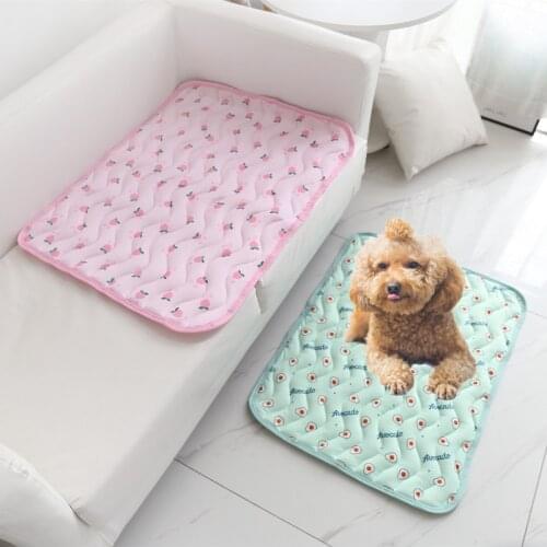 Summer Cooling Pet Mat Reusable Dog Diaper Mat Waterproof Washable Puppy Pad Bed Super Soft Ice Silk Mats For Dog Pet Supplies