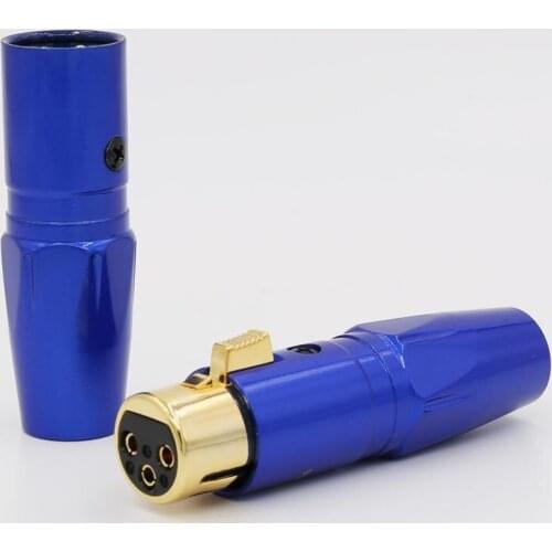 Gold Plated Microphone Male Female Plug Adapter audio cable connector plug