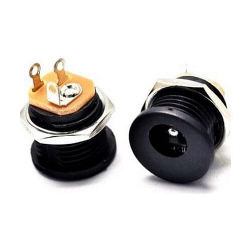 20x DC Power Jack Socket DC-022 2.5 x 5.5 mm with Screw Nut DIY 180-Degree New