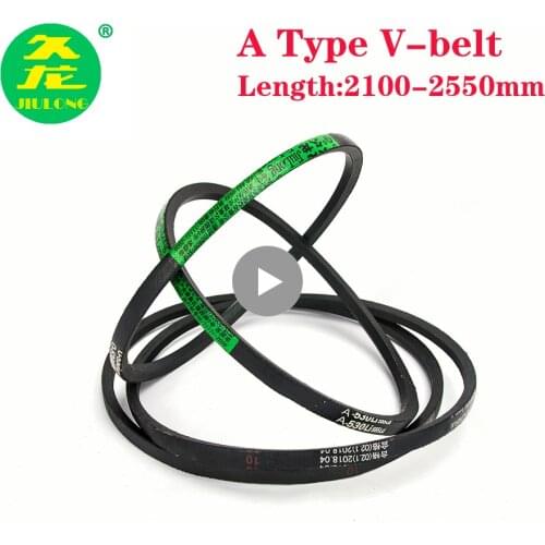 JIULONG V belts Black Rubber Li Industry A Type Vee V Belt A2100/2150/2200/2250/2300/2350/2400/2450/2500/2550 for Machinery