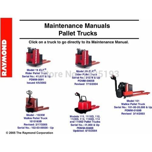 Raymond Maintenance Manual Pallet Trucks