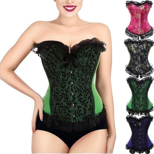 Sexy Women Steampunk Clothing Gothic Plus Size Corsets Lace Up boned Overbust Bustier Waist Cincher Body Shaper Corselet S-6XL