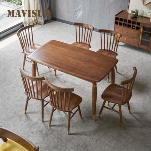 Tables And Chairs For The Garden And Outdoor Terrace New Dining Room Kitchen Table Minimalist Solid Wood Furniture Household