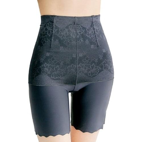Women Body Shaper Butt Lifter Panty Tummy Control Shorts Mid Thigh Slimmer Shapewear High Waist Seamless Ice Silk Belly Panties
