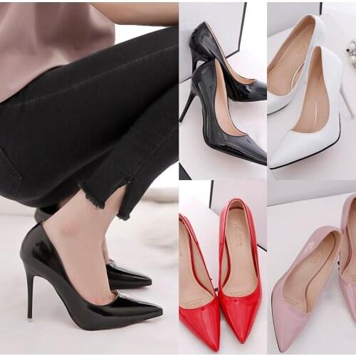 Shoes Woman High Heels Pumps 12cm Tacones Pointed Toe Stilettos Talon Femme Sexy Ladies Wedding Shoes Black Heels Big Size mk8