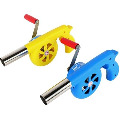 Outdoor BBQ Fan Hand-cranked Air Blower Portable BBQ Grill Fire Bellows Tools Picnic Camping Accessories