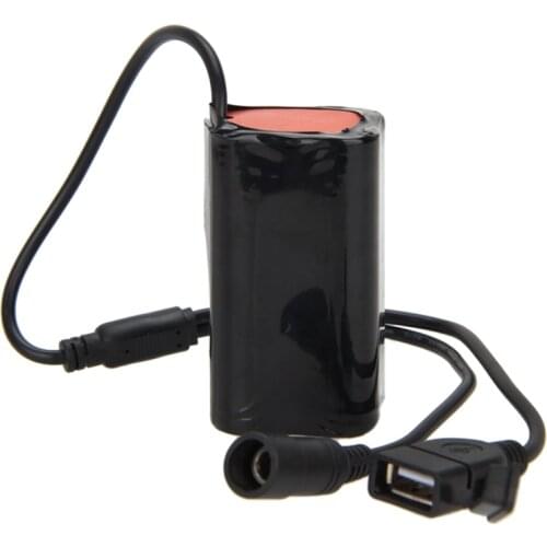 Universal Type 4x 18650 Rechargeable Battery for Bike Light 6400mAh Battery Pack