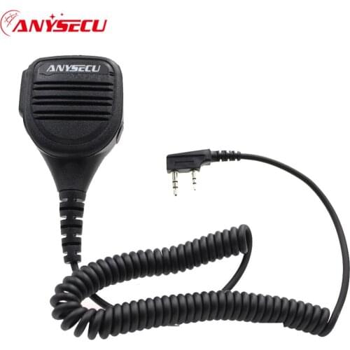 Anysecu High Quality Portable Handheld Speaker Microphone PMMN4021A for Walkie Talkie Baofeng UV-82 UV-5R K1 Connector Radios