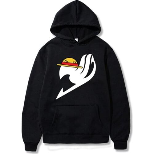 Japanese Anmie One Piece Fairy Tail Long Sleeve Harajuku Hoodies Sweatshirt Hoodie for Men