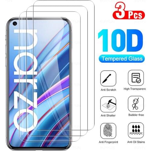 3Pcs Full Cover Protective Tempered Glass Film For Realme Narzo 30 4G Phone Screen Protector For Realmy Realmi Narzo30 6.5 inch