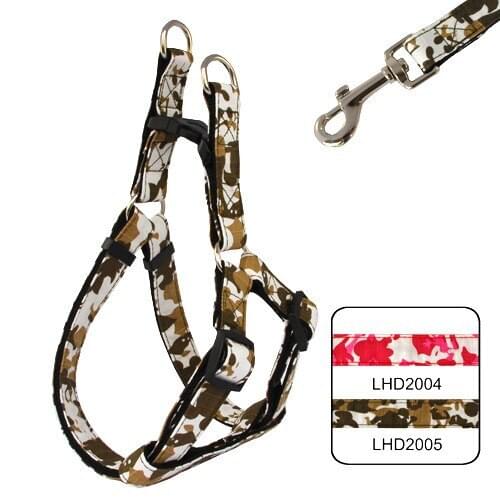 Pet Products Supplies Harnesses Color nylon Camouflage 2cm Battle Fatigues Nylon Pet Dog Harness Leash set 2pc/lot