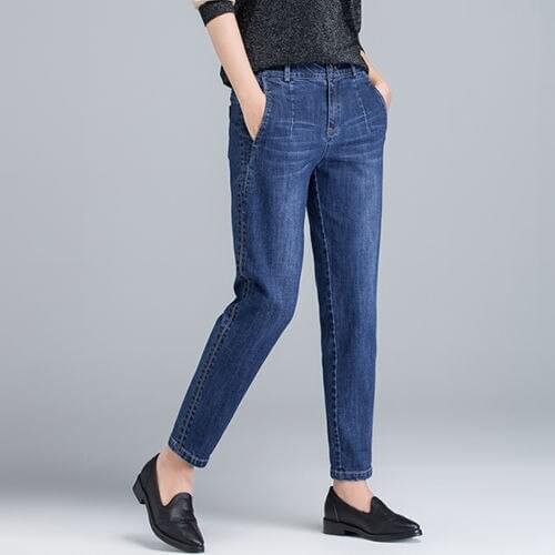 Woman Jeans Pants High Waist Harem Ankle Tight Pants Autumn Winter Loose Large Size Casual Pants Pantalones Vaqueros Mujer