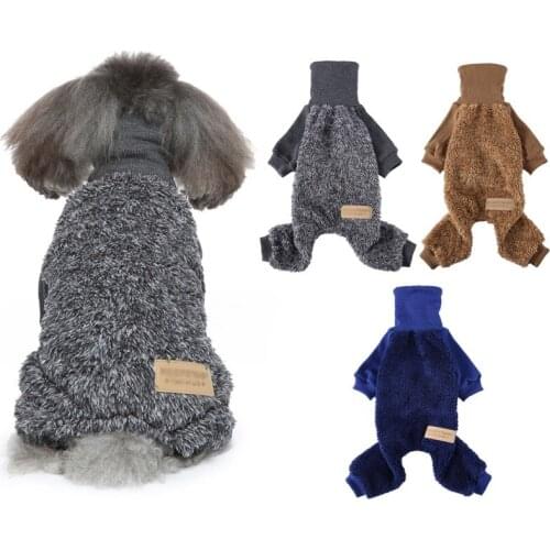 A Winter Pet Dog Clothes Warm Dog Coat Jumpsuit Thicken Pet Clothing For French Bulldog Teddy Dogs Costume Puppy Jackets