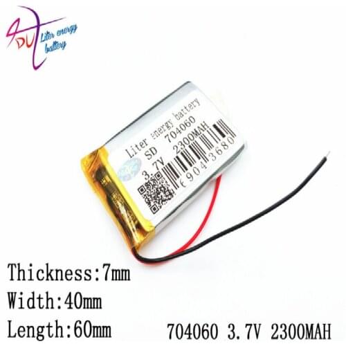 3.7V 2300mAh 704060 Lithium Polymer Li-Po li ion Rechargeable Battery cells For Mp3 MP4 MP5 GPS