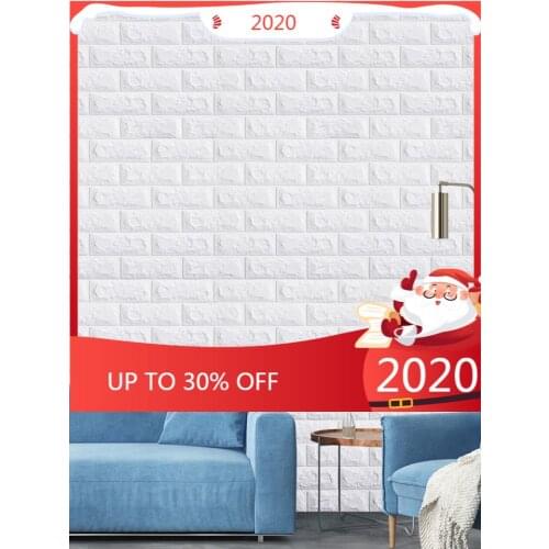 3D Stereoscopic Wall Sticker Anti-collision Brick Brick Wall Foam Wallpaper Renovation Wallpaper Self Adhesive Water 77*70cm