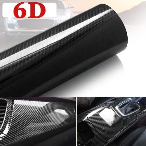 6D Glossy Carbon Fiber Vinyl Car Wrap Film Sheet Motorcycle Tablet Stickers Decals Decoration Accessories Quick delivery
