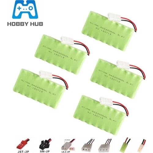 8.4v 2400mah NiMH Battery For RC Car Tank Boat Truck RC Toys model Ni-MH AA 8.4v Rechargeable Battery 5Pcs For RC boats