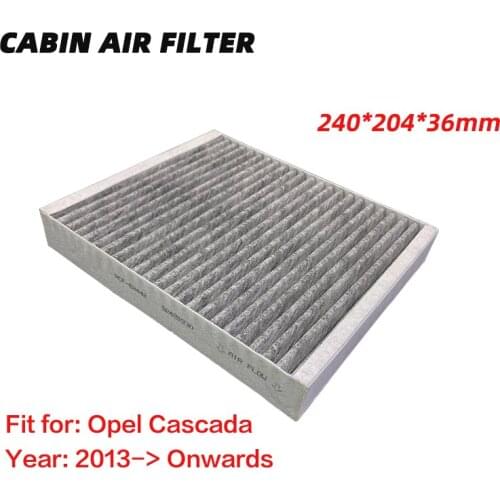 Cabin Filter for Opel Cascada (2013-Onwards) Activated High Carbon Pollen Air Filters Vauxhall/Holden Air Conditioner Filter 1pc