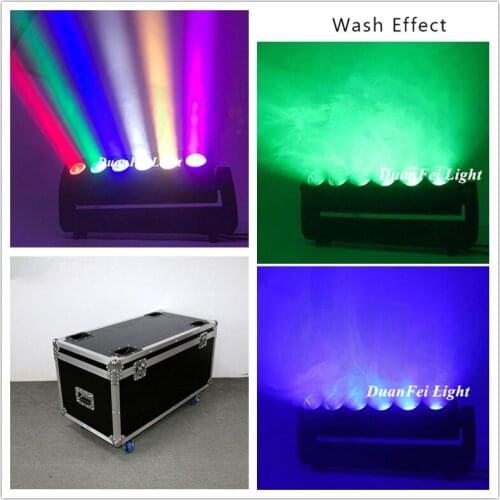Flycase) 4pcs 6pcs 40Watt rgbw beam wash moving head zoom light dj led pixel bar movinghead wash rgbw