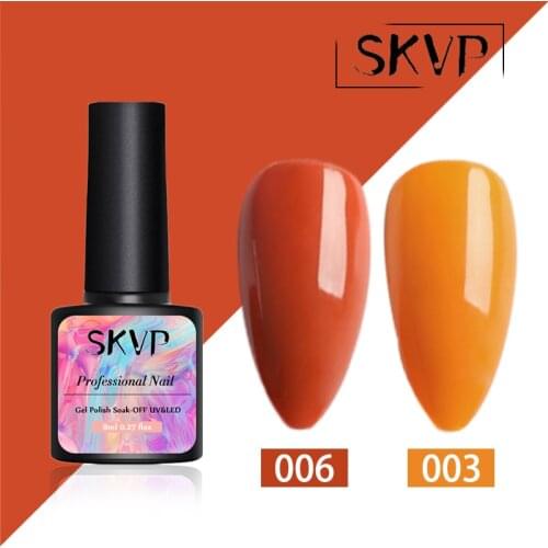 SKVP 8ML Gel Nail Polish Varnishes Hybrid Semi Permanent Nail Polish Soak Off UV Gel for Nail Art Gel Lacquer Polishes Nails