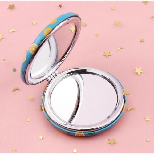 Simple Style MINI Pocket Makeup Mirror Geomatric Double Face Cosmetic Mirror Make Up Tools Miiror For Women Girl